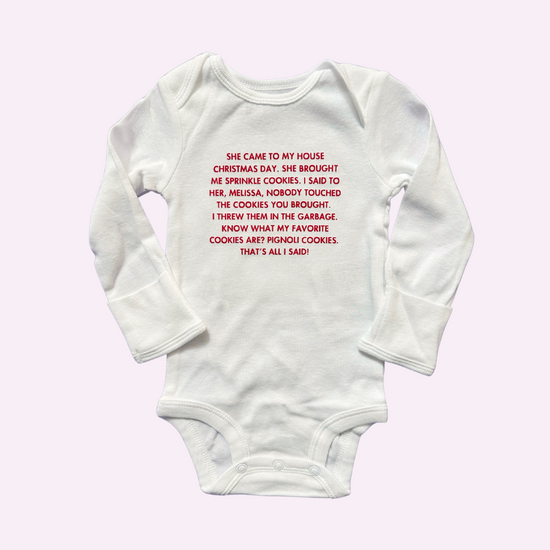 PIGNOLI BABESIE ♡ printed quote baby bodysuit