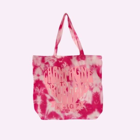 CHAMPAGNE PROBS ♡ lightweight tie-dye tote