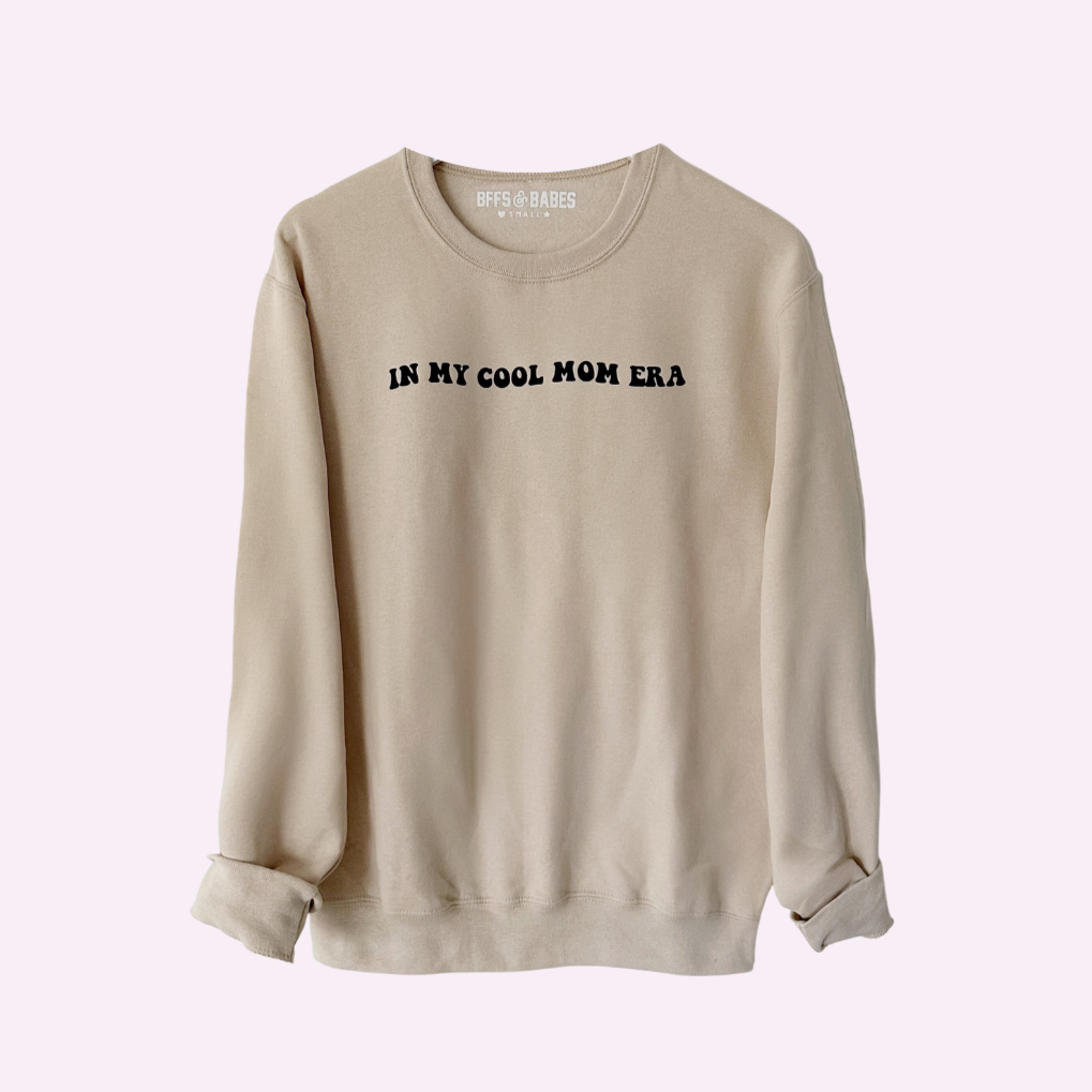 Load image into Gallery viewer, COOL MOM ERA ♡ beige sweatshirt with print

