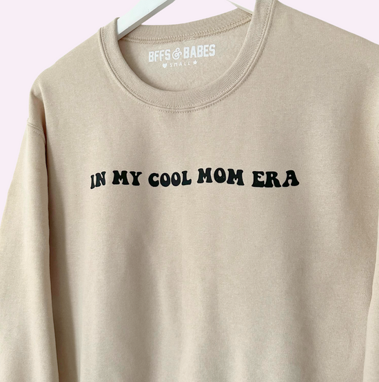 Load image into Gallery viewer, COOL MOM ERA ♡ beige sweatshirt with print
