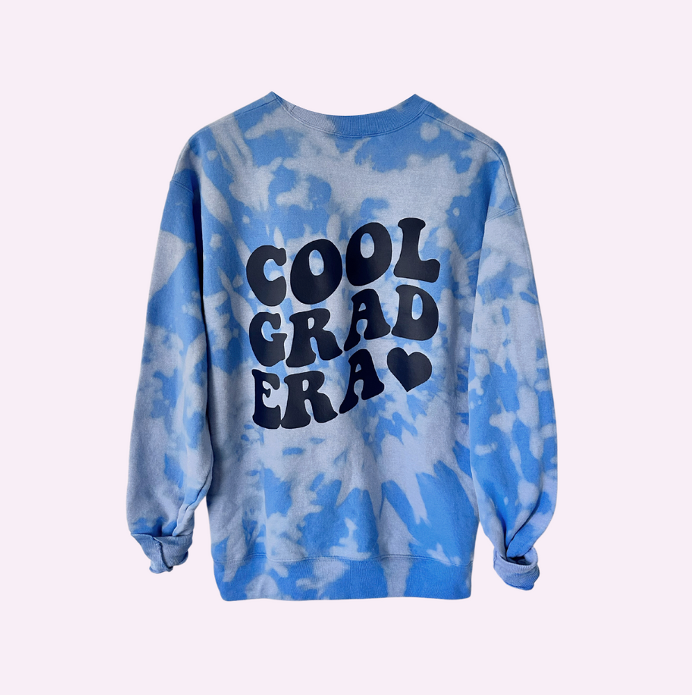 COOL GRAD ERA ♡ blue tie-dye sweatshirt