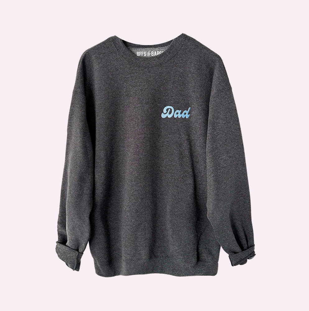 
                
                    Load image into Gallery viewer, DAD SCRIPT STITCH ♡ embroidered sweatshirt
                
            