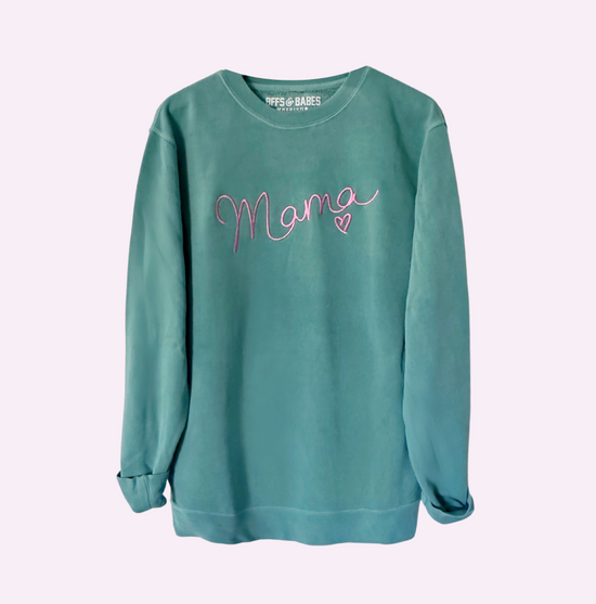 ULTRA MAMA ♡ mint embroidered mama sweatshirt