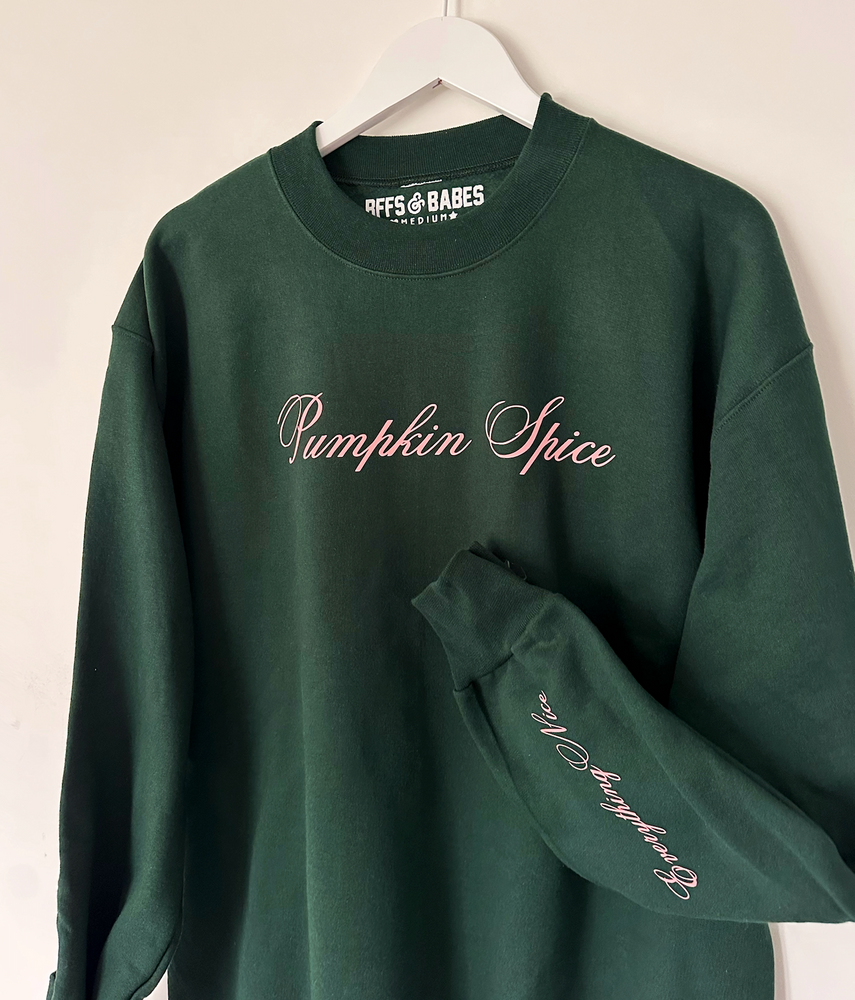PUMPKIN SPICE ♡ printed sweatshirt with cuff