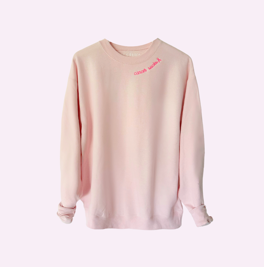BCA CUSTOM STITCH personalizable collar ribbon sweatshirt BFFS BABES