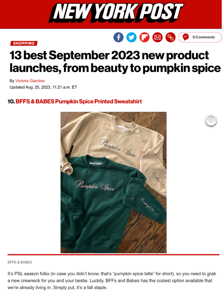 PUMPKIN SPICE ♡ printed sweatshirt with cuff