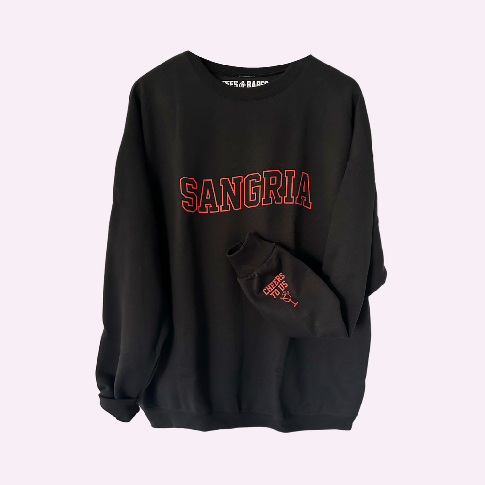
                
                    Load image into Gallery viewer, SANGRIA ♡ black printed sweatshirt with cuff
                
            