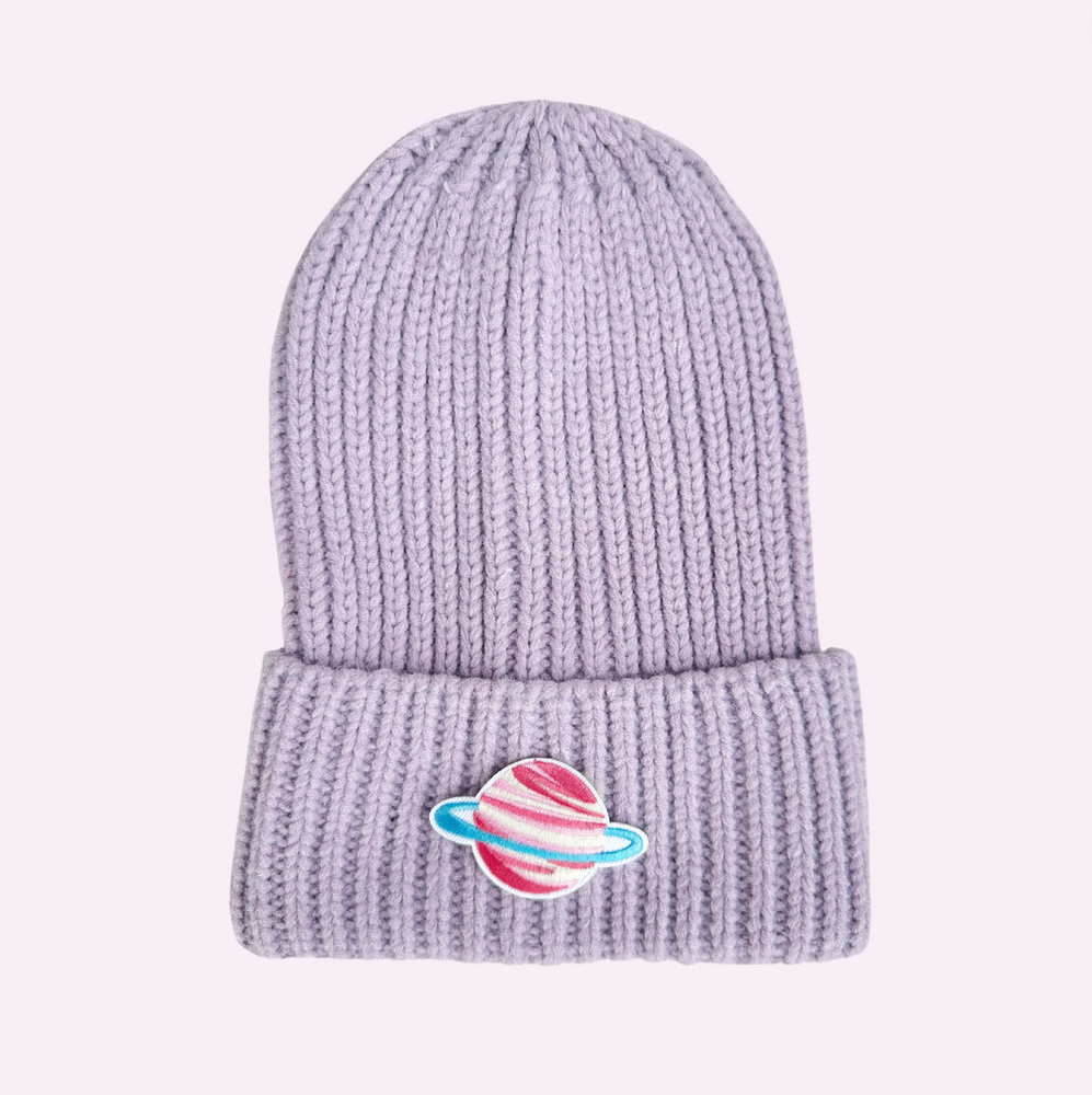 PLANET PATCH BEANIE ♡ adult patch beanie