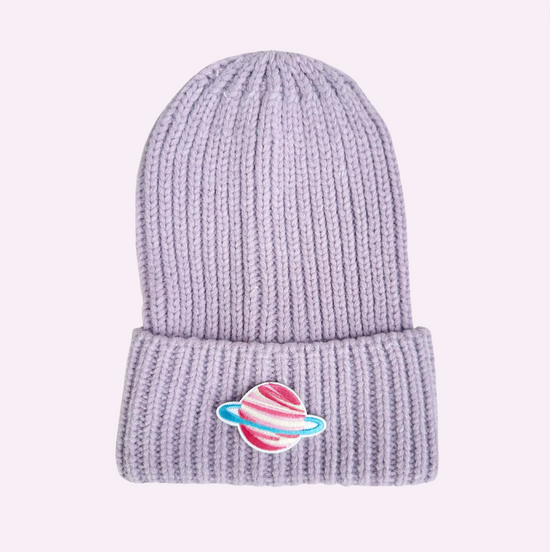 Load image into Gallery viewer, PLANET PATCH BEANIE ♡ adult patch beanie
