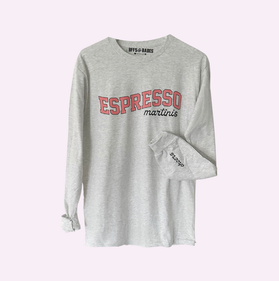 ESPRESSO MARTINIS TEE ♡ printed t-shirt with cheers cuff