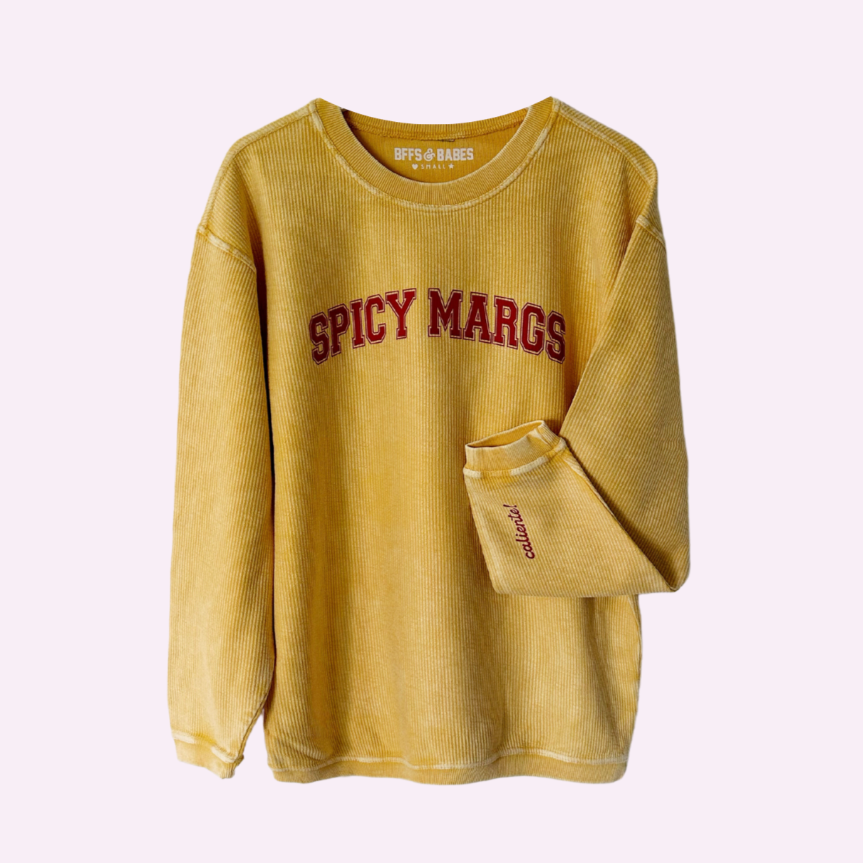 SPICY MARGS ♡ printed corded sweatshirt with caliente cuff