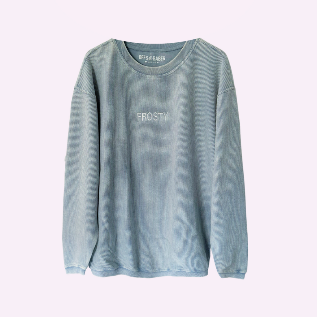 Corded crew neck sweatshirt deals