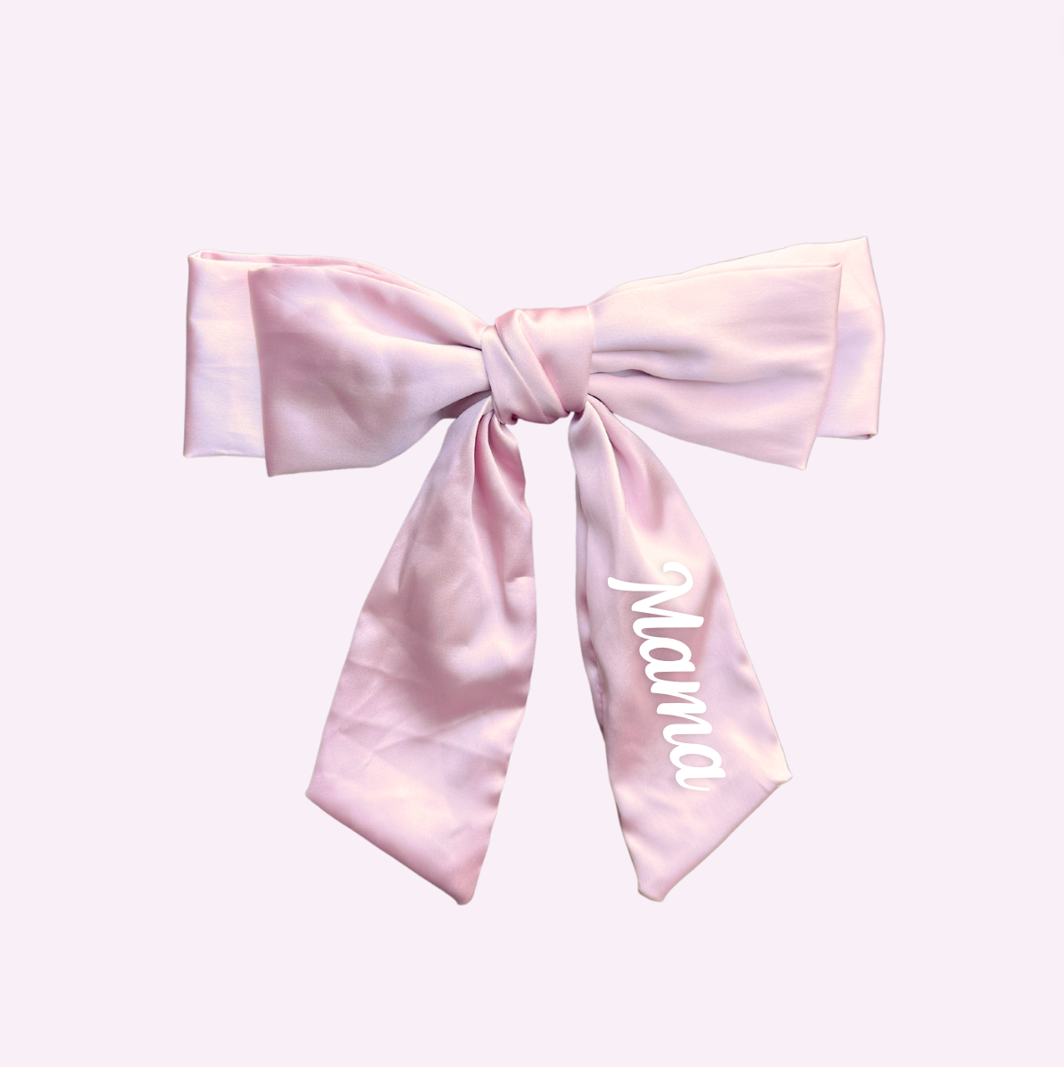 SATIN BOW ♡ pink personalizable clip in bow