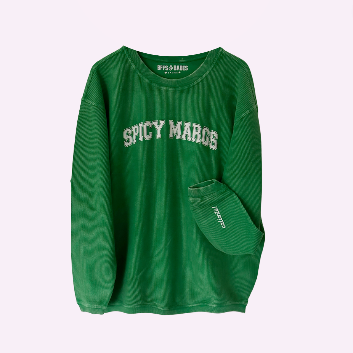 Load image into Gallery viewer, SPICY MARGS ♡ printed corded sweatshirt with caliente cuff
