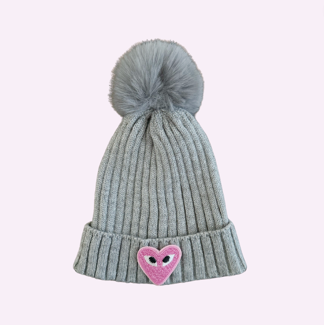 HEART PATCH BEANIE ♡ baby sparkle beanie with patch