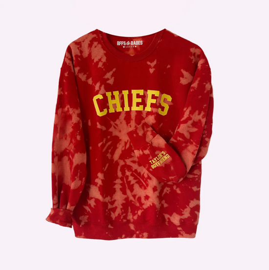 GAME DAY RED/YELLOW ♡ fully personalizable tie-dye sweatshirt