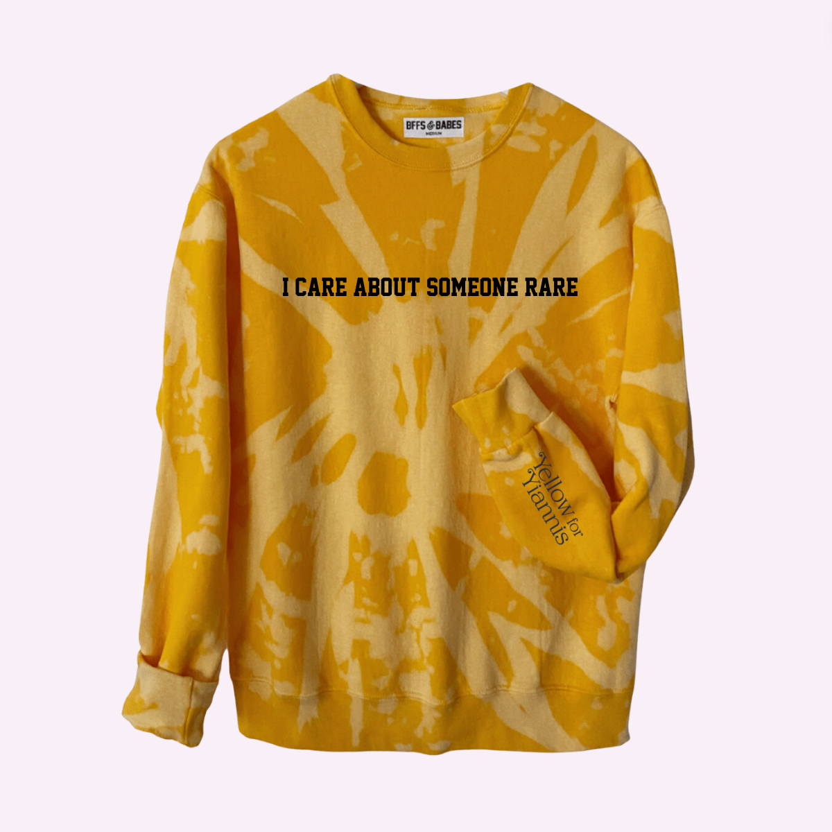 Yellow tie dye crewneck sale