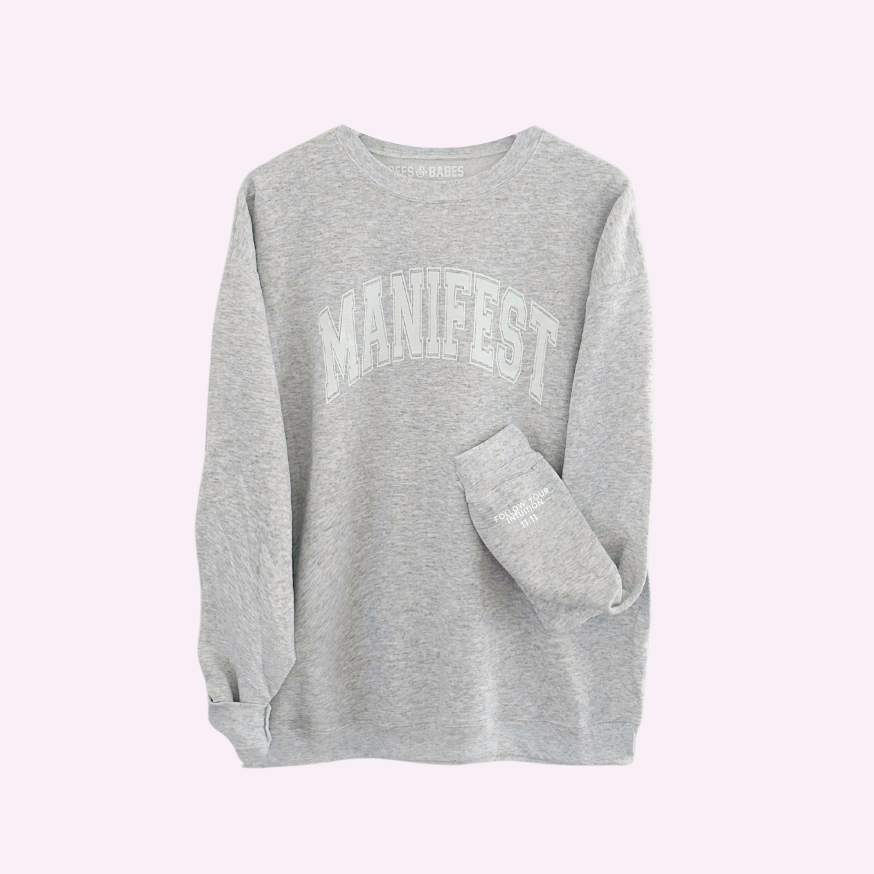 MANIFEST ♡ Jenna Crandall Collab gray sweatshirt