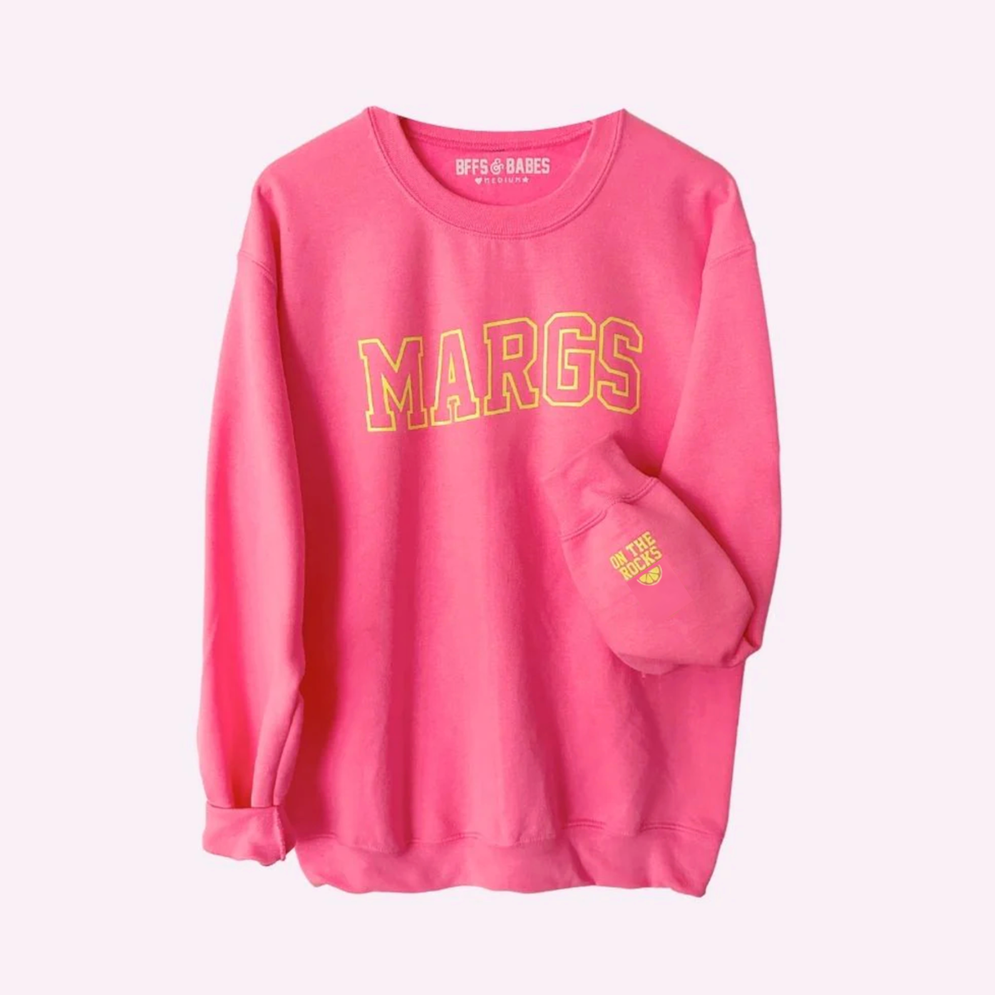 MARGS ♡ pink printed sweatshirt with cuff