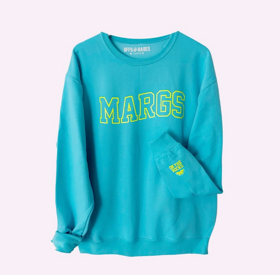 MARGS ♡ turq printed sweatshirt with cuff