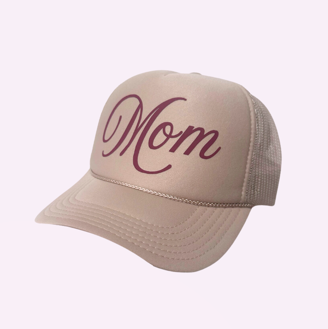 MOM ♡ printed trucker hat