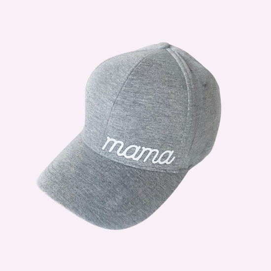 MAMA CAP ♡ gray printed mama cap