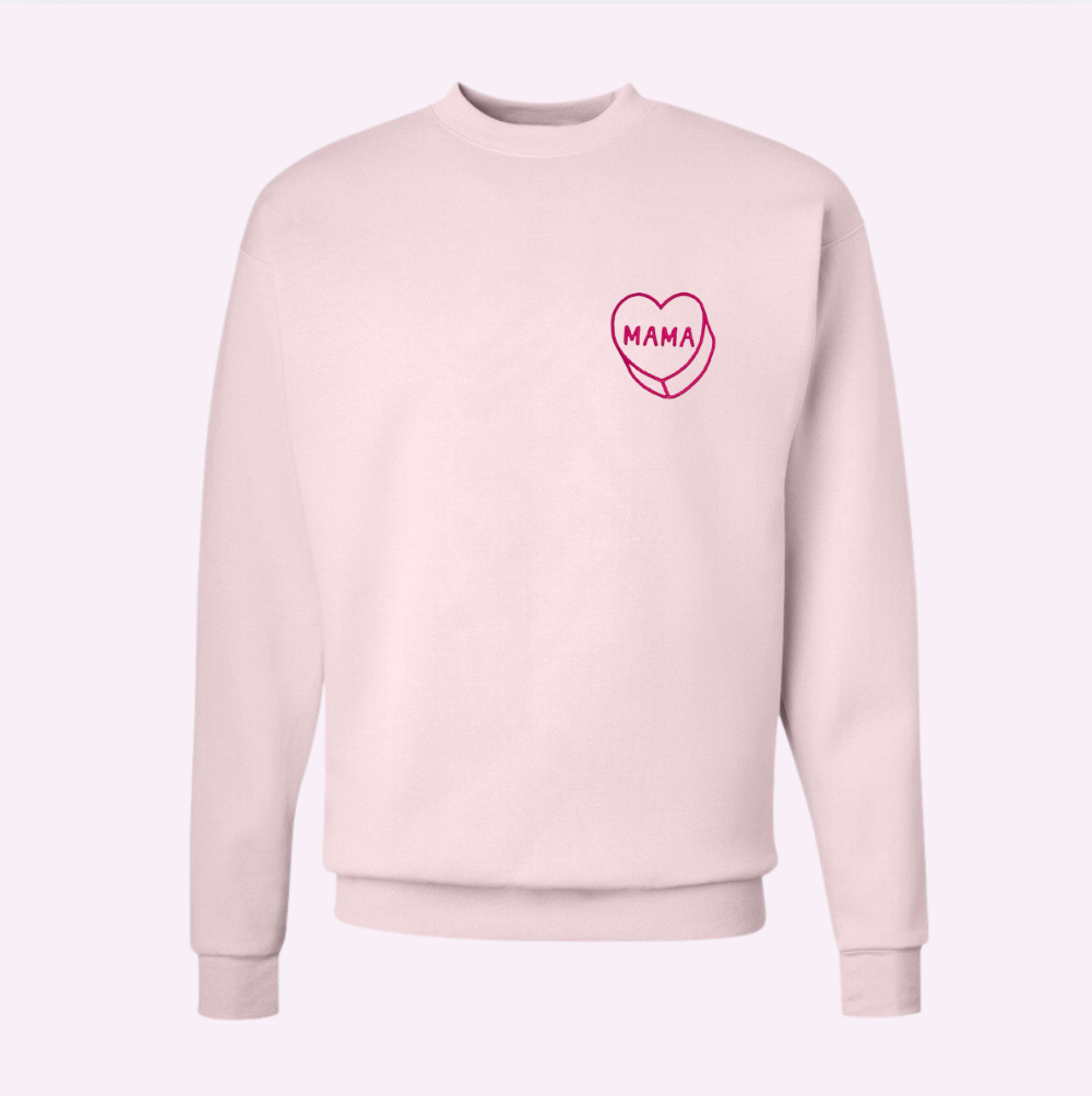 LUV LETTERS STITCH ♡ mama heart sweatshirt