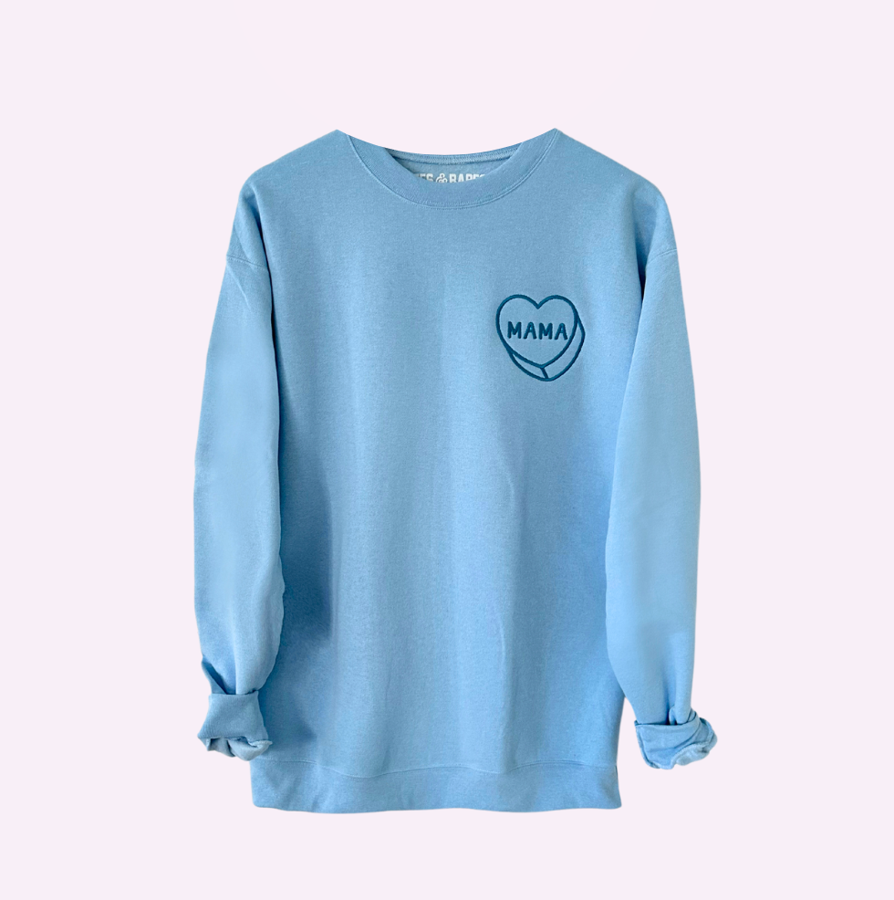 LUV LETTERS STITCH ♡ mama heart sweatshirt