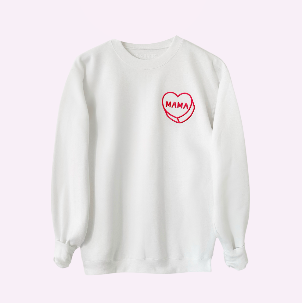 LUV LETTERS STITCH ♡ mama heart sweatshirt