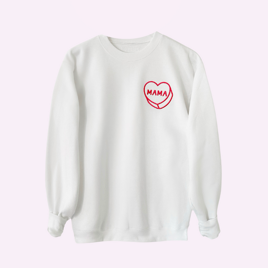 LUV LETTERS STITCH ♡ mama heart sweatshirt