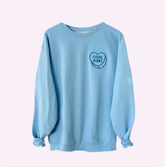 LUV LETTERS STITCH ♡ cool aunt heart sweatshirt