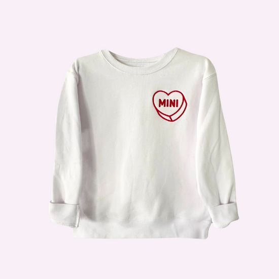 LUV LETTERS STITCH ♡ mini heart sweatshirt