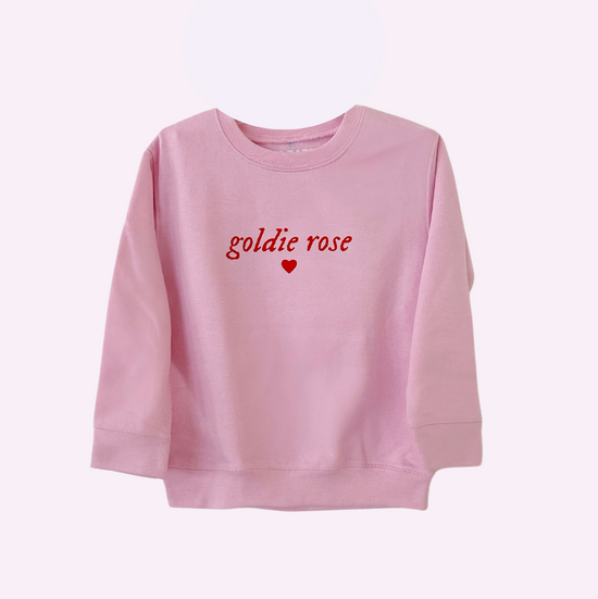 VALEN-LORE ♡ personalized toddler sweatshirt