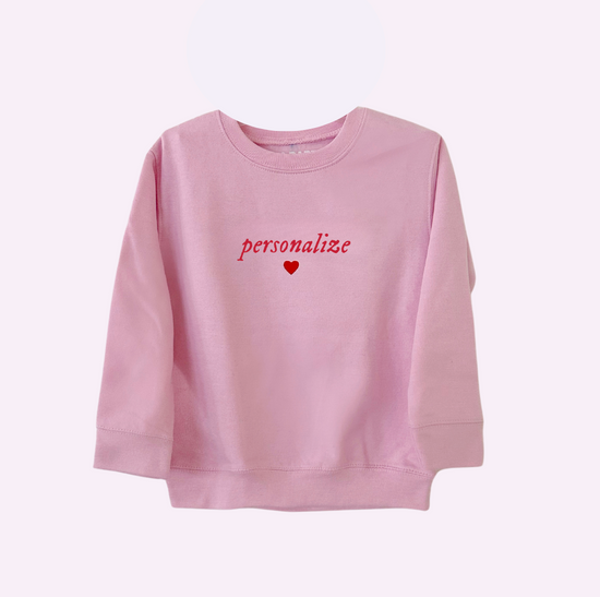 VALEN-LORE ♡ personalized toddler sweatshirt