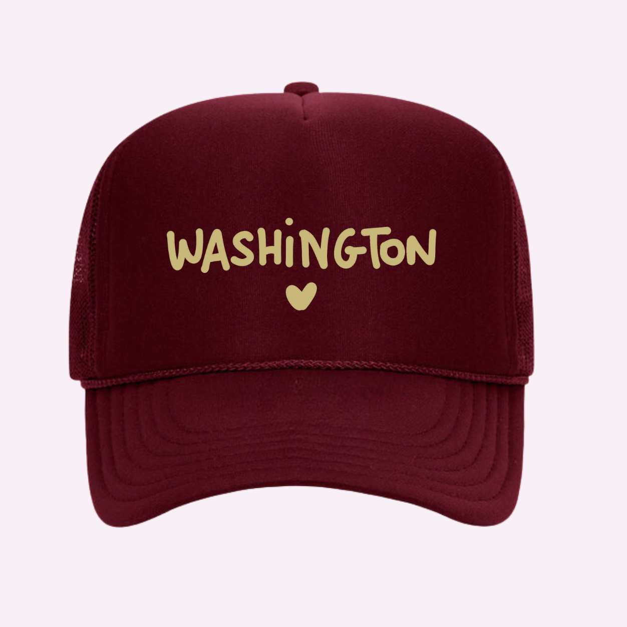 I LOVE WASHINGTON ♡ printed trucker hat