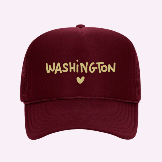 I LOVE WASHINGTON ♡ printed trucker hat