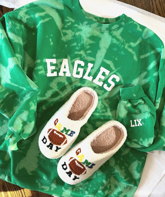 Load image into Gallery viewer, GO TEAM ♡ tie-dye sweatshirt - optional personalized cuff
