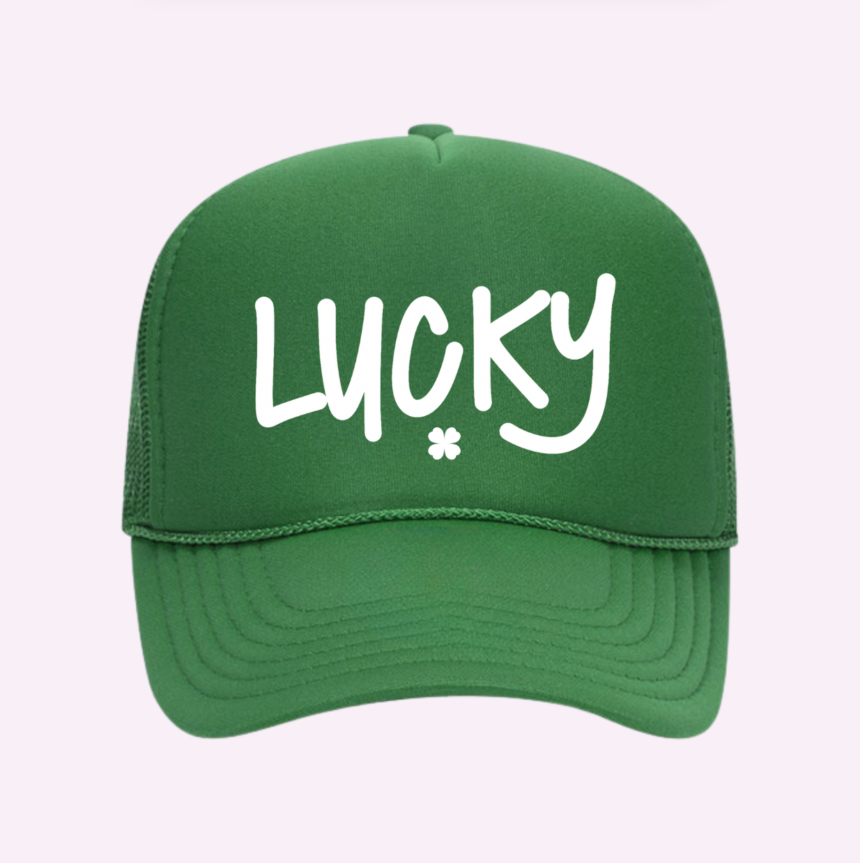 LUCKY ♡ printed trucker hat