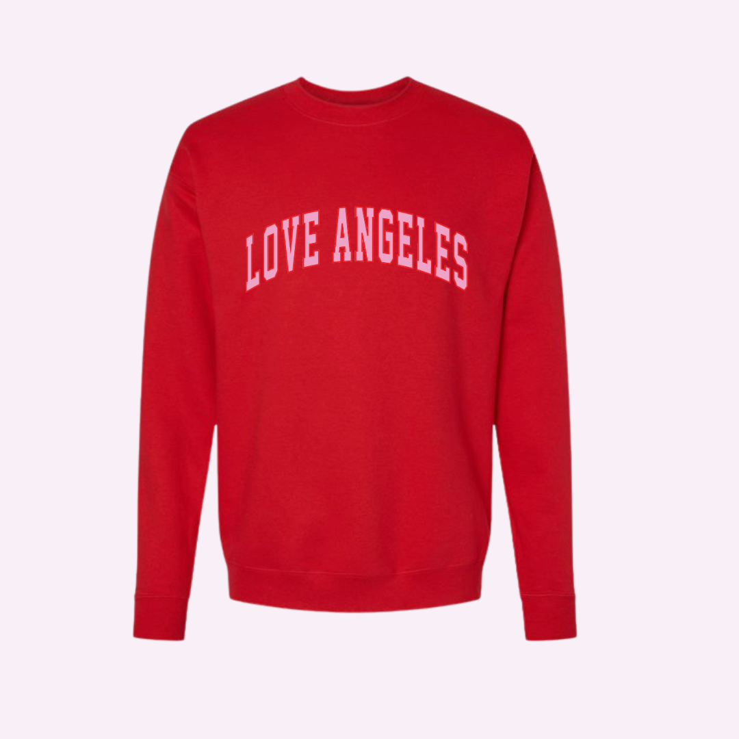 LOVE ANGELES ♡ varsity printed sweatshirt [pre-order ships in 2-4 weeks]