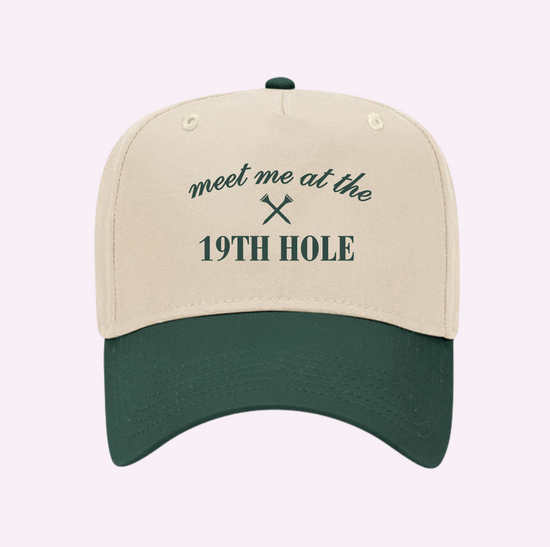 19TH HOLE ♡ printed baseball cap