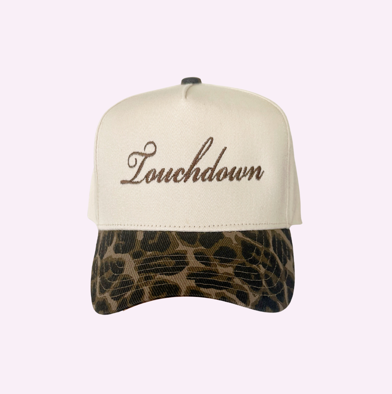 TOUCHDOWN ♡ leopard embroidered classic hat