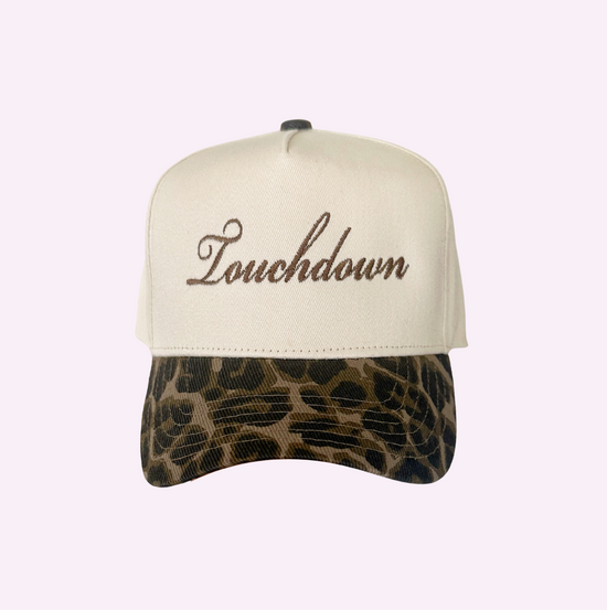 TOUCHDOWN ♡ leopard embroidered classic hat