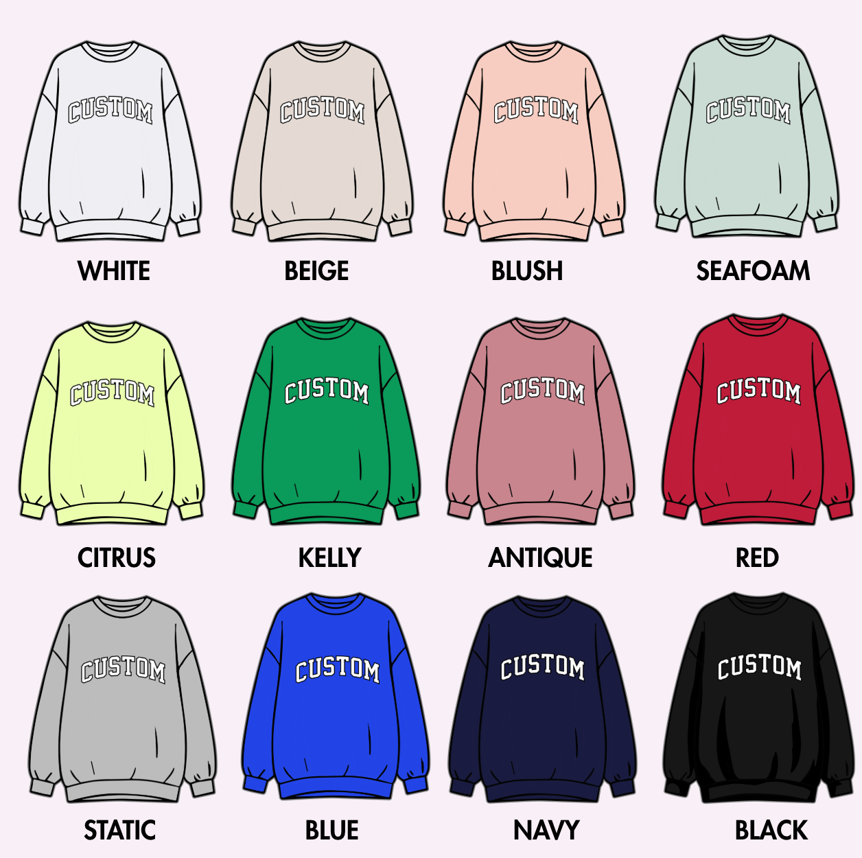 LOVE ON THE CUFF ♡ build your own varsity sweatshirt with personalized cuff