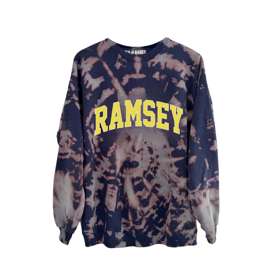 RAMSEY ♡ adult & kids tie-dye varsity sweatshirt