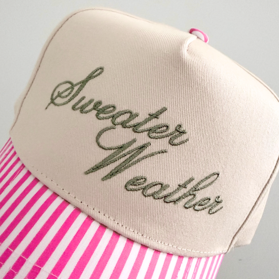 SWEATER WEATHER ♡ holiday junkie x embroidered hat