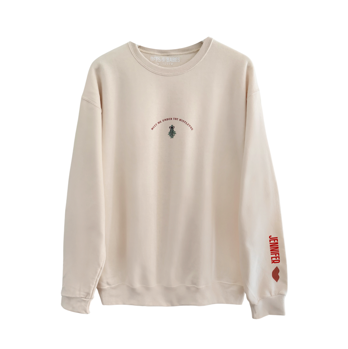 MISTLETOE ♡ holiday junkie x ivory sweatshirt