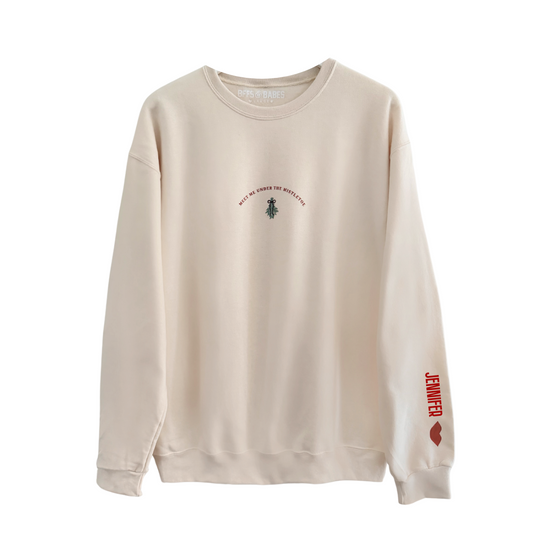 MISTLETOE ♡ holiday junkie x ivory sweatshirt
