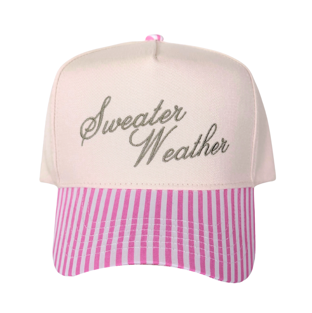 SWEATER WEATHER ♡ holiday junkie x embroidered hat