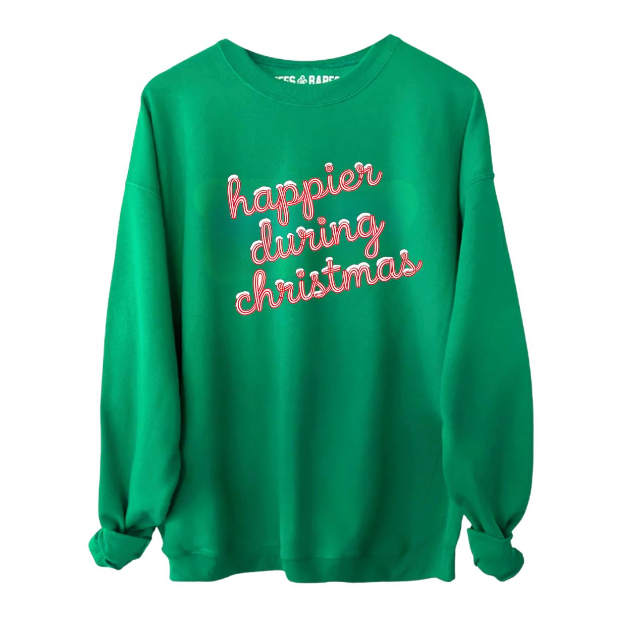 HAPPIER DURING CHRISTMAS ♡ printed sweatshirt