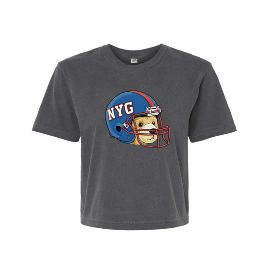 NYG FOOTBALL BEARS ♡ adult cropped team tee